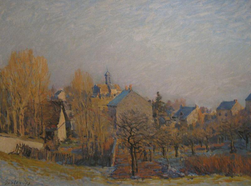 Alfred Sisley Frosty Morning in Louveciennes Norge oil painting art